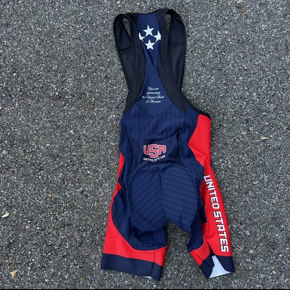 Official USA Cycling National Team Santini Bib Shorts Team-Issue Padded Size L